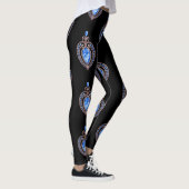 Blaue Diamantherzen Leggings (Rechts)