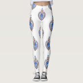 Blaue Diamantherzen Leggings (Vorderseite)