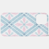 blaue Diamantmuster Case-Mate iPhone Hülle (Hinten (horizontal))