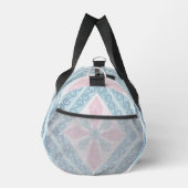 blaue Diamantmuster Duffle Bag (Rechts)