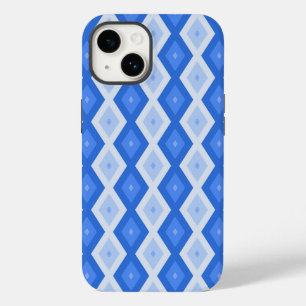 Blaue Diamantmuster in verschiedenen Schattierunge Case-Mate iPhone 14 Hülle