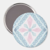 blaue Diamantmuster Magnet (Vorderseite/Rückseite)