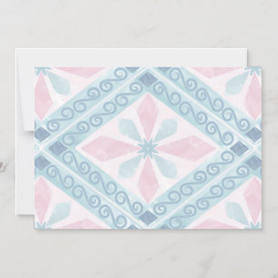 blaue Diamantmuster Magneteinladung