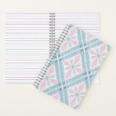 blaue Diamantmuster Notizblock (Innen)