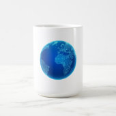 Blaue digitale Binärcodes Erde Kaffeetasse (Mittel)