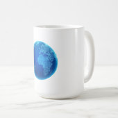Blaue digitale Binärcodes Erde Kaffeetasse (VorderseiteRechts)