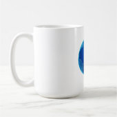 Blaue digitale Binärcodes Erde Kaffeetasse (Links)