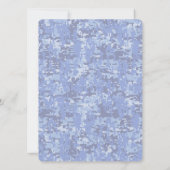 Blaue digitale Camouflage BEHALTE CALM UND Text be (Rückseite)