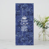 Blaue digitale Camouflage BEHALTE CALM UND Text be (Stehend Vorderseite)