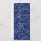 Blaue digitale Camouflage BEHALTE CALM UND Text be (Rückseite)
