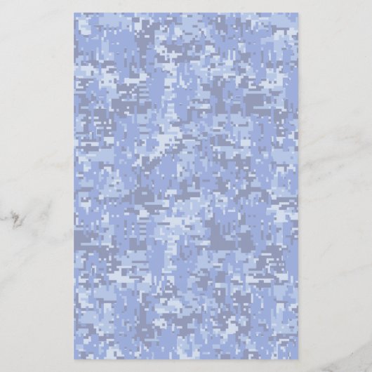 Blaue digitale Camouflage BEHALTE CALM UND Text be Flyer (Hinten)