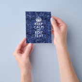 Blaue digitale Camouflage BEHALTE CALM UND Text be Flyer (Gruppe)