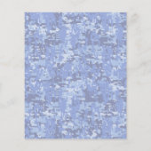 Blaue digitale Camouflage BEHALTE CALM UND Text be Flyer (Hinten)