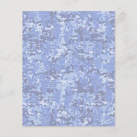 Blaue digitale Camouflage BEHALTE CALM UND Text be Flyer (Hinten)