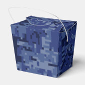 Blaue digitale Camouflage BEHALTE CALM UND Text be Geschenkschachtel (Rückseite)