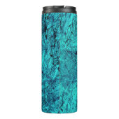 Blaue digitale Kunst mit vielen gemischten/labyrin Thermosbecher (Rückseite)