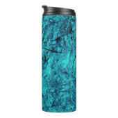 Blaue digitale Kunst mit vielen gemischten/labyrin Thermosbecher (Nach rechts gedreht)