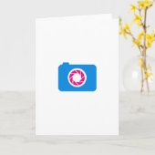 Blaue Digitalkamera Karte (Gelbe Blume)