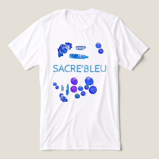 Blaue Dinge Kunst Druck Tri-Blend Shirt (Design Vorderseite)