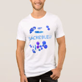 Blaue Dinge Kunst Druck Tri-Blend Shirt (Vorderseite)