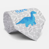 Blaue Dino-Krawatte Krawatte (Gerollt)
