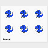 BLAUE DINOSAUR STICKER (Blatt)