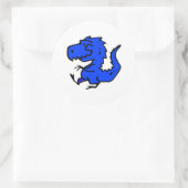 BLAUE DINOSAUR STICKER (Tasche)