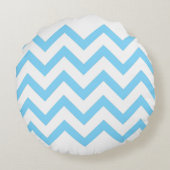 Blaue Dinosauriergeometrie Rundes Kissen (Rückseite)