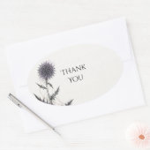 Blaue Distel Hochzeit Danke Aufkleber (Umschlag)