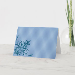 "Blaue Distel-" Raum-Gruß-Karte Karte