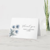 Blaue Distel Schottische Blumen Hochzeit Danke  (Vorderseite)