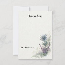 Blaue Distel Schottische Hochzeit Dankeskarten Dankeskarte