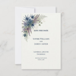 Blaue Distel Schottische Hochzeit - Heiratsantrag Save The Date