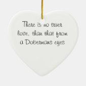 Blaue Dobermannaugen Keramik Ornament (Hinten)