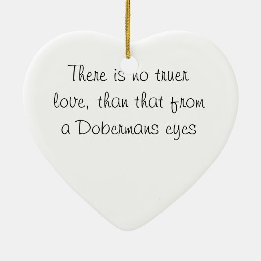 Blaue Dobermannaugen Keramik Ornament (Hinten)