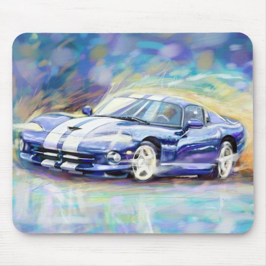 BLAUE DODGE-VIPER MOUSEPAD (Vorne)
