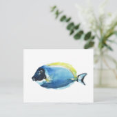 Blaue Doktorfisch Postkarte (Stehend Vorderseite)