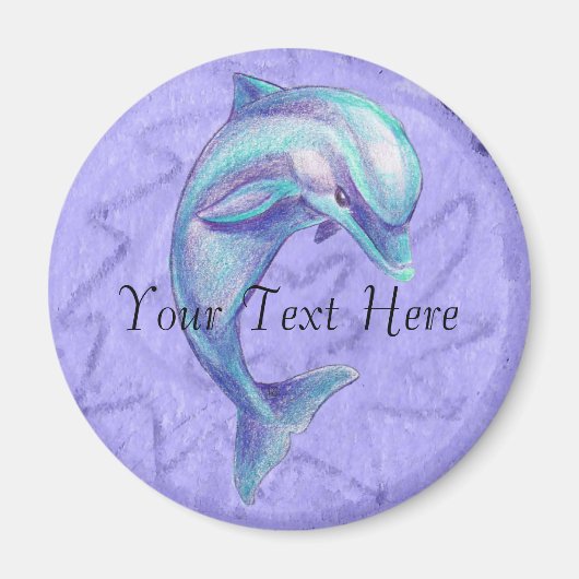 Blaue Dolphin-Magnete Magnet (Vorne)