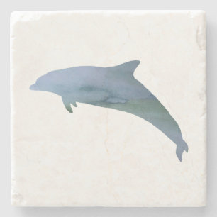 Blaue Dolphin-Malerküste Steinuntersetzer