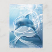Blaue Dolphin-Postkarte Postkarte (Vorderseite)