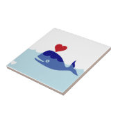 Blaue Dolphin und Waves Fliese (Seite)