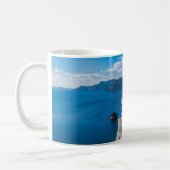 Blaue Domes von Santorini Kaffeetasse (Links)