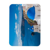 Blaue Domes von Santorini Magnet (Vertikal)