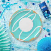 Blaue Donut Pappteller (Party)