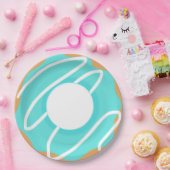Blaue Donut Pappteller (Party)