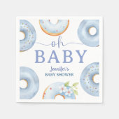 Blaue Donuts Baby Shower Brunch Papier Serviette (Vorderseite)