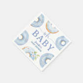 Blaue Donuts Baby Shower Brunch Papier Serviette (Ecke)