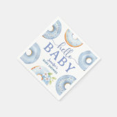 Blaue Donuts Baby Shower Hallo Baby Papiertücher Serviette (Ecke)