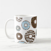 Blaue Donuts, braune Donuts, Sprinklen, Ihr Name Kaffeetasse (Links)