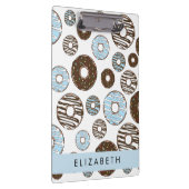 Blaue Donuts, braune Donuts, Sprinklen, Ihr Name Klemmbrett (Rechts)